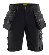Blåkläder 1988 Håndværker Shorts 4-vejs stretch X1900 detalje med firmalogo