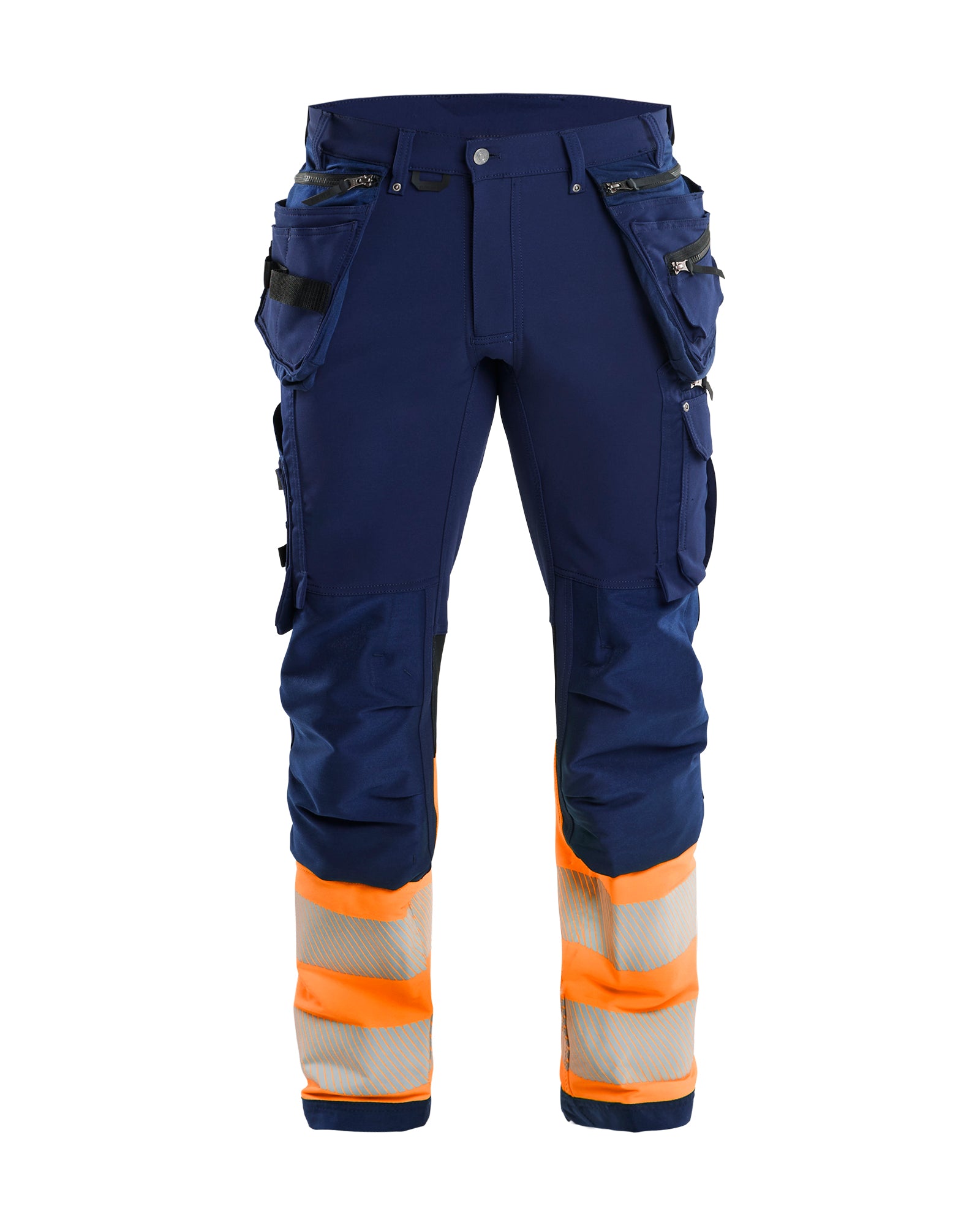 Blåkläder 1993 High Vis Buks 4-vejs stretch, Marineblå/High Vis Orange