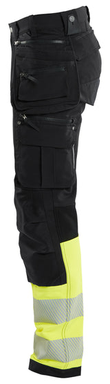 Blåkläder 1993 High Vis Buks 4-vejs stretch nærbillede med tryk
