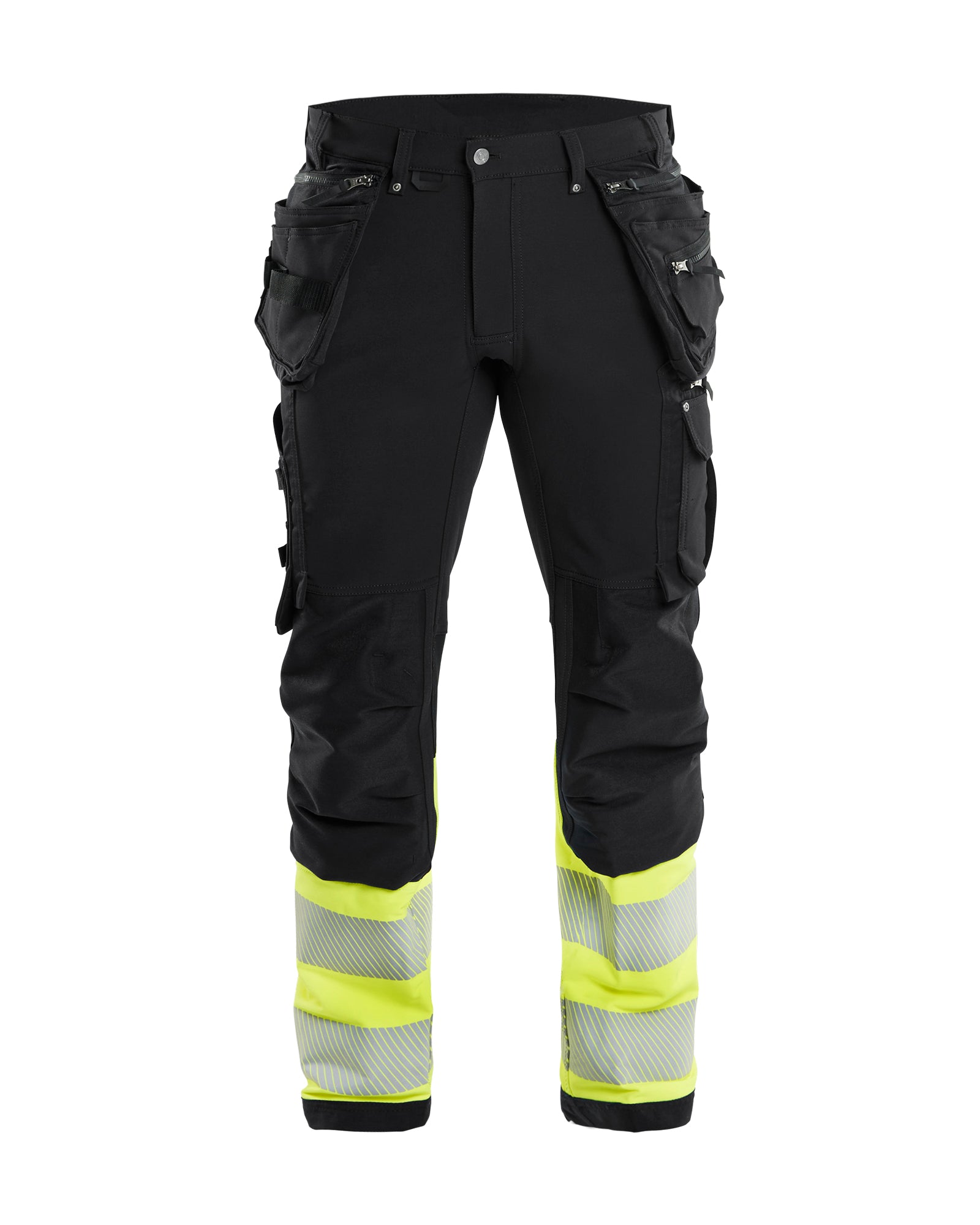 Blåkläder 1993 High Vis Buks 4-vejs stretch, Sort/High Vis Gul