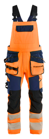Blåkläder 2626 High Vis Overall 4-vejs stretch detalje med firmalogo