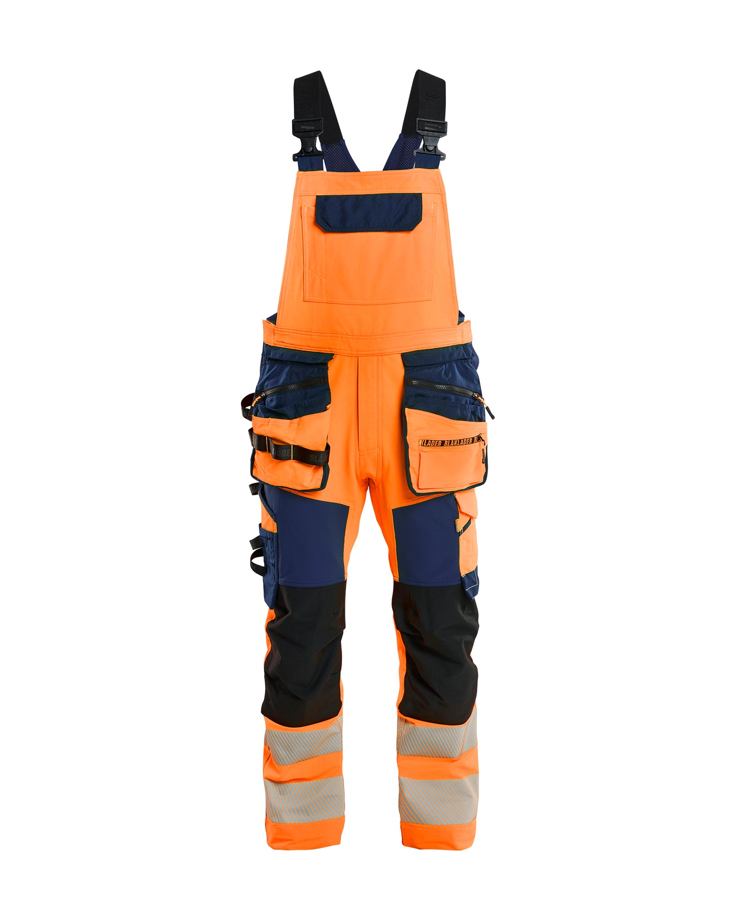 Blåkläder 2626 High Vis Overall 4-vejs stretch, High Vis Orange/Marineblå