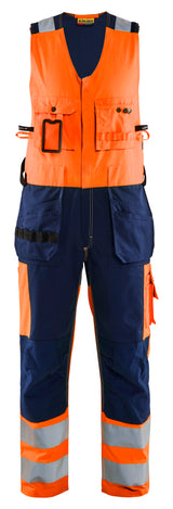Blåkläder 2653 High Vis Helbuks detalje med firmalogo