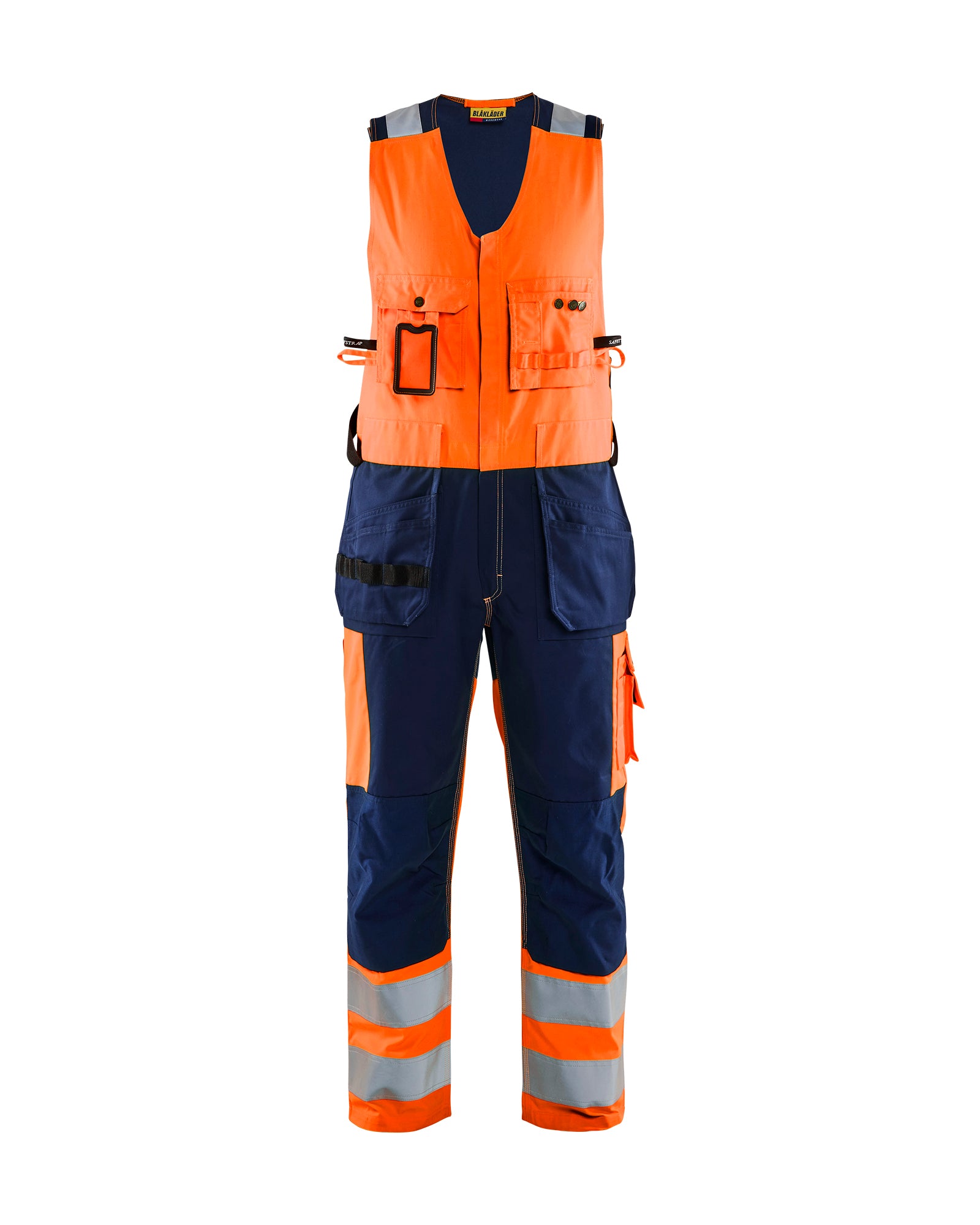 Blåkläder 2653 High Vis Helbuks, High Vis Orange/Marineblå