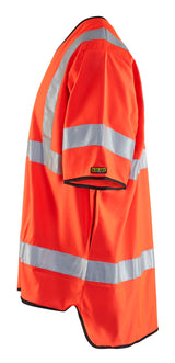 Blåkläder 3023 High Vis Vest nærbillede med tryk