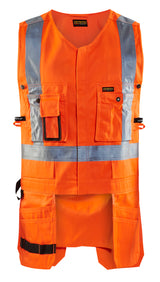 Blåkläder 3027 High Vis Håndværker Vest detalje til broderi