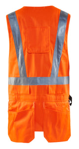 Blåkläder 3027 High Vis Håndværker Vest materiale med firmalogo