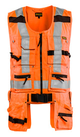 Blåkläder 3032 High Vis Håndværker Vest materiale med firmalogo