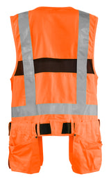 Blåkläder 3032 High Vis Håndværker Vest nærbillede med logo
