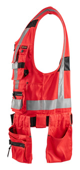 Blåkläder 3032 High Vis Håndværker Vest detalje med firmalogo