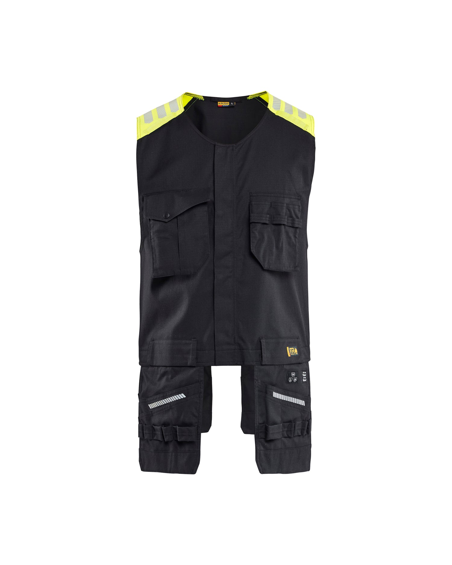 Blåkläder 3039 Vest Inherent, Sort/High Vis Gul