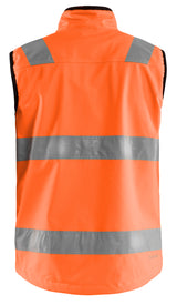 Blåkläder 3049 High Vis Softshell Vest nærbillede med logo