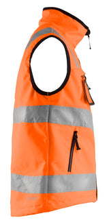 Blåkläder 3049 High Vis Softshell Vest produktfoto til broderi