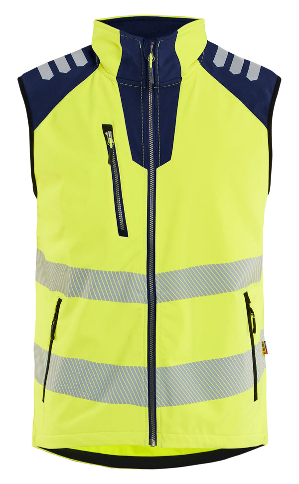 Blåkläder 3091 High Vis Softshell-Vest med tryk eller logo – arbejdstøj og firmatøj
