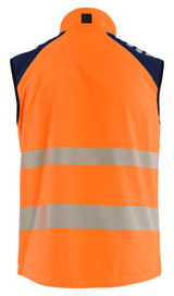 Blåkläder 3091 High Vis Softshell-Vest nærbillede med logo