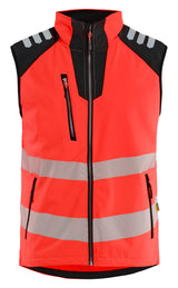 Blåkläder 3091 High Vis Softshell-Vest produktbillede med tryk