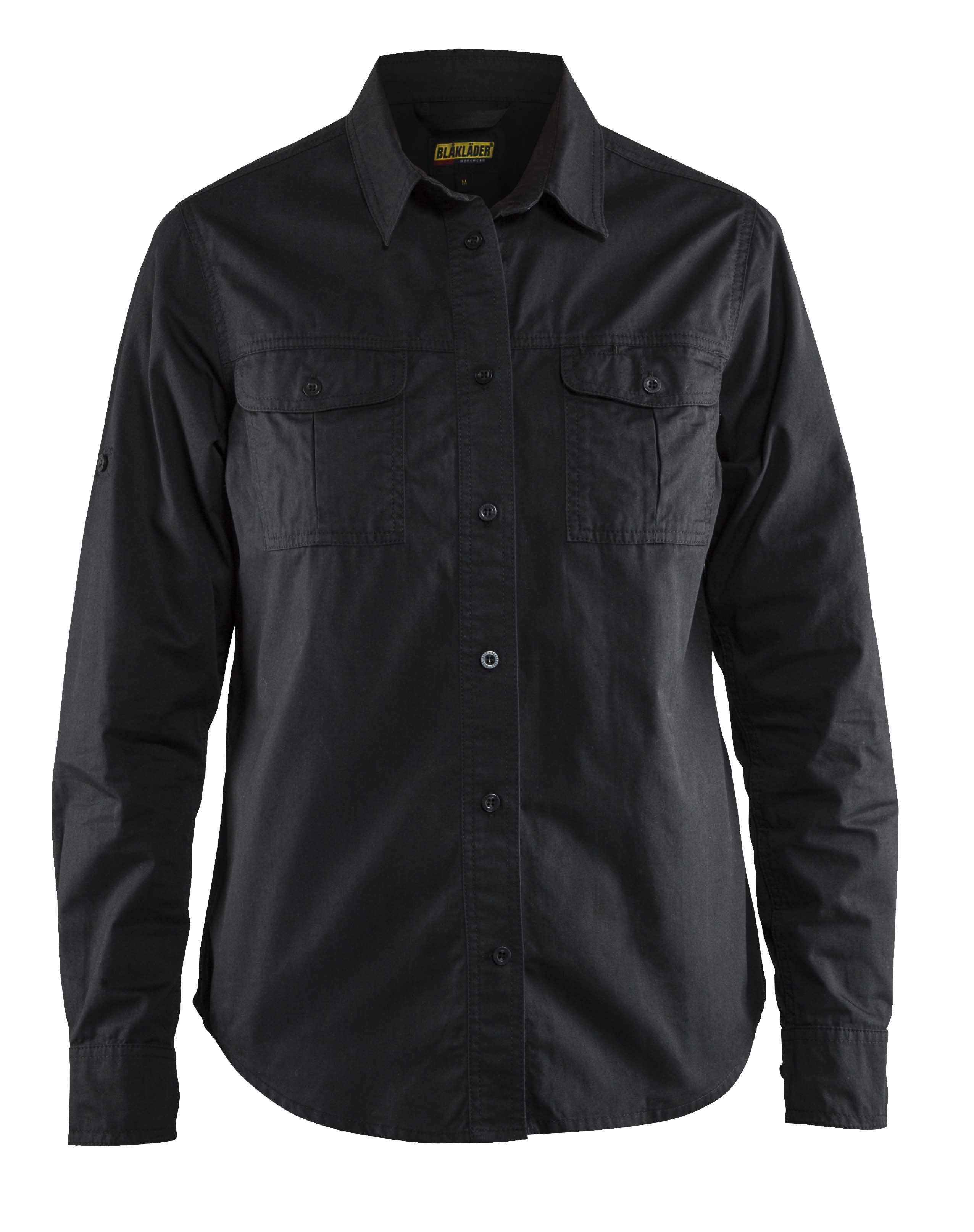Blåkläder 3208 Dame Twill Skjorte, Sort
