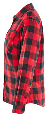 Blåkläder 3218 Dame Flannel Skjorte nærbillede med logo