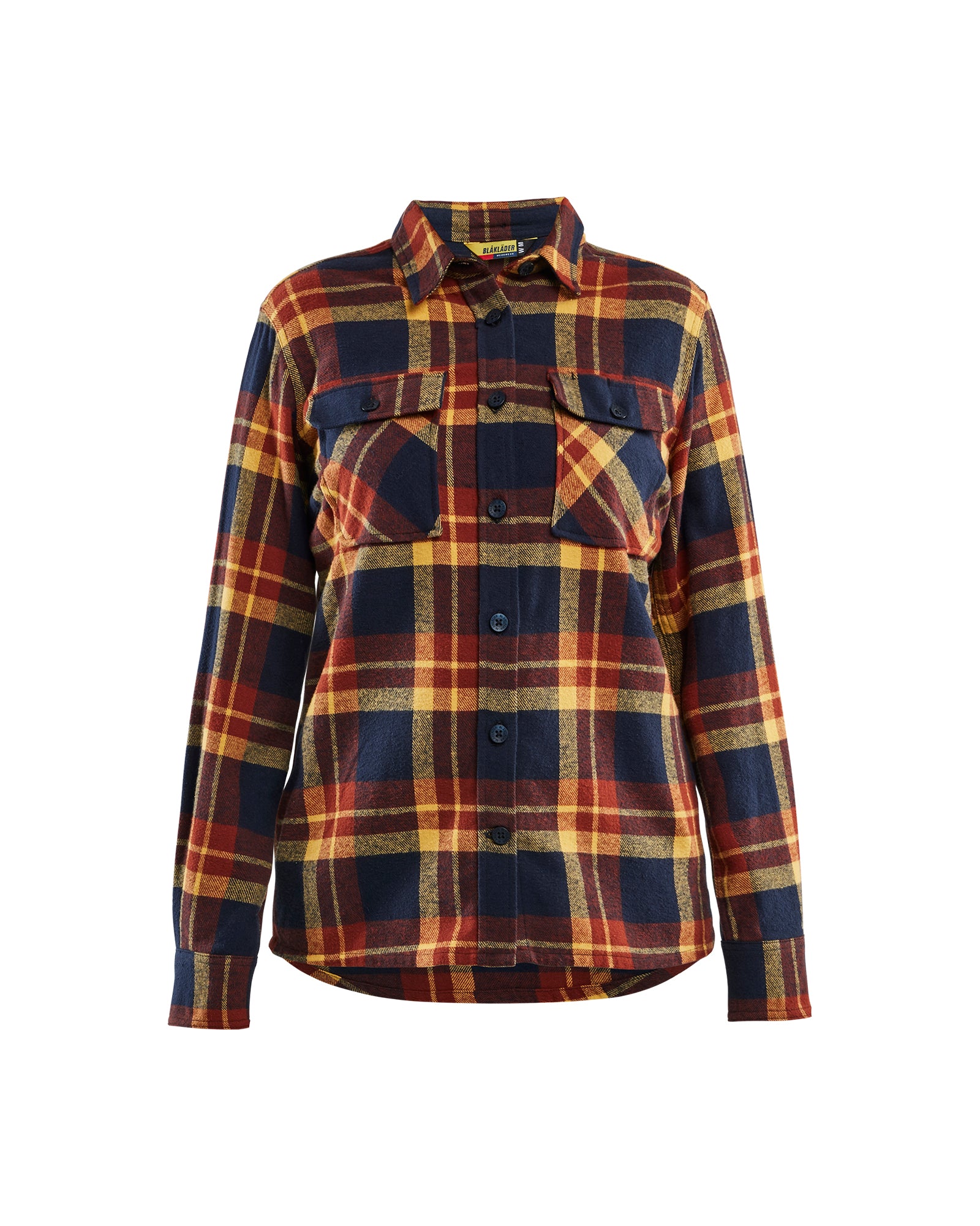 Blåkläder 3218 Dame Flannel Skjorte, Brændt Rød/Mørk Marineblå