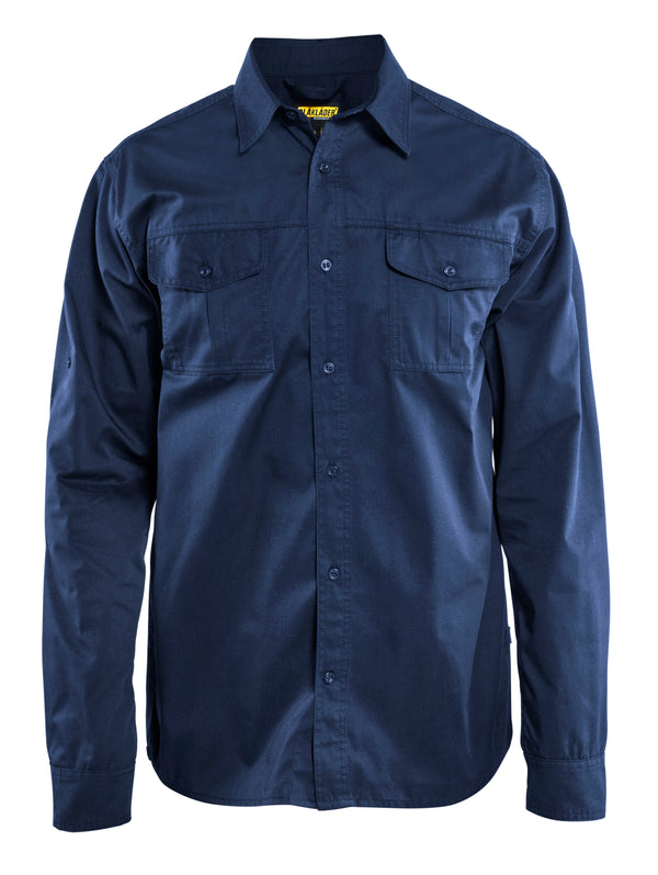 Blåkläder 3298 Twill Skjorte med tryk eller logo – arbejdstøj og firmatøj