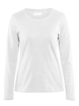 Blåkläder 3301 Dame T-shirt lang ærme med tryk eller logo – arbejdstøj og firmatøj