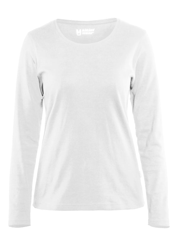 Blåkläder 3301 Dame T-shirt lang ærme med tryk eller logo – arbejdstøj og firmatøj