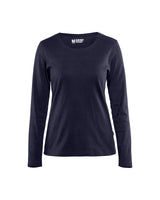 Blåkläder 3301 Dame T-shirt lang ærme produktbillede med tryk