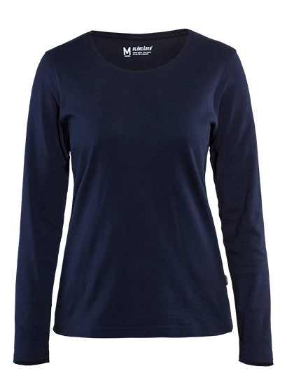 Blåkläder 3301 Dame T-shirt lang ærme, Marineblå