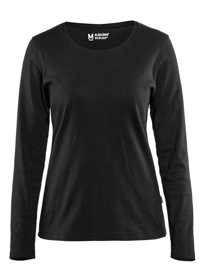 Blåkläder 3301 Dame T-shirt lang ærme, Sort