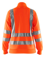 Blåkläder 3308 Dame High Vis Sweatshirt nærbillede med logo