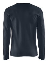 Blåkläder 3314 T-shirt lang ærme nærbillede med logo