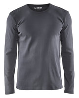 Blåkläder 3314 T-shirt lang ærme nærbillede med tryk