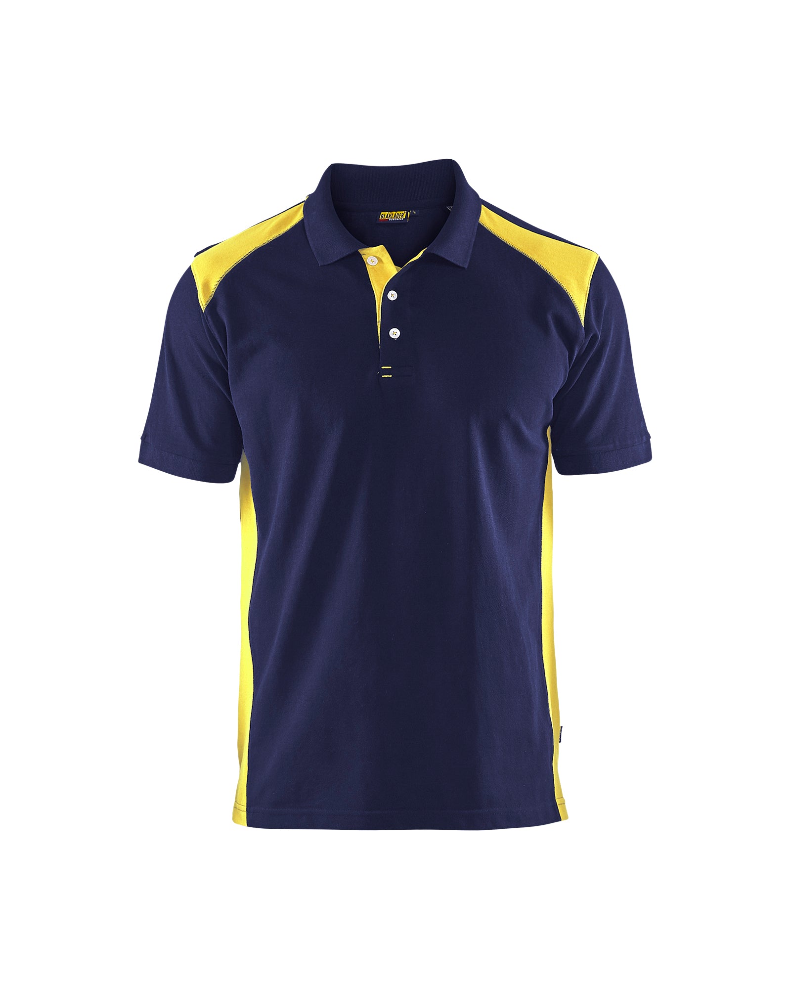 Blåkläder 3324 Poloshirt, Marineblå/High Vis Gul