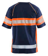 Blåkläder 3337 High Vis UV T-shirt nærbillede med logo