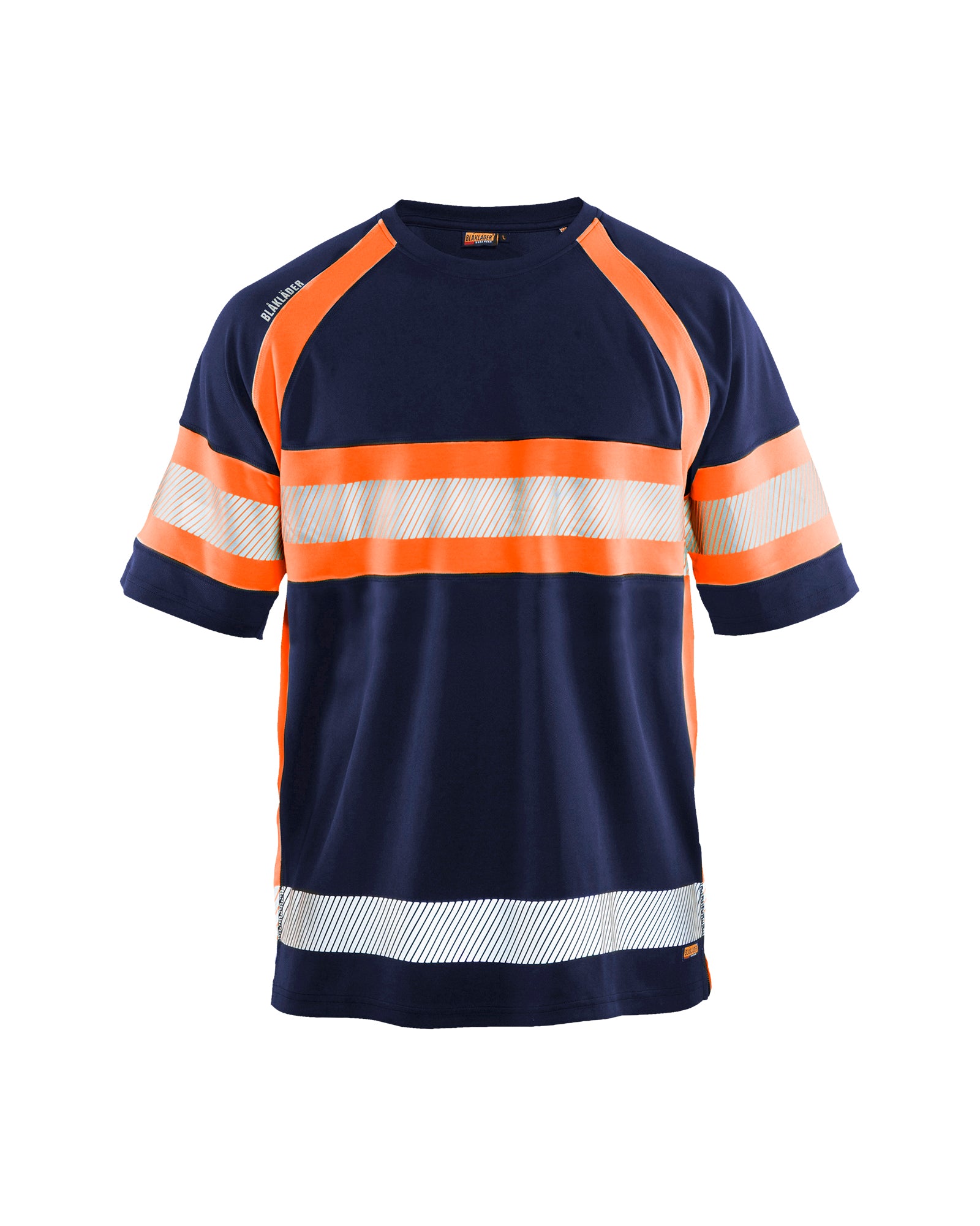 Blåkläder 3337 High Vis UV T-shirt, Marineblå/High Vis Orange