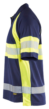 Blåkläder 3338 High Vis UV Poloshirt produktfoto med tryk