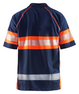 Blåkläder 3338 High Vis UV Poloshirt nærbillede med logo