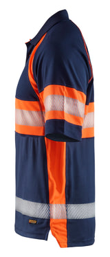 Blåkläder 3338 High Vis UV Poloshirt produktbillede med tryk