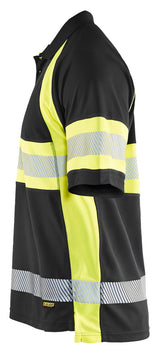 Blåkläder 3338 High Vis UV Poloshirt nærbillede med tryk