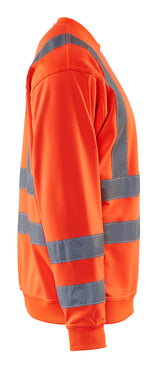 Blåkläder 3341 High Vis Sweatshirt nærbillede med tryk