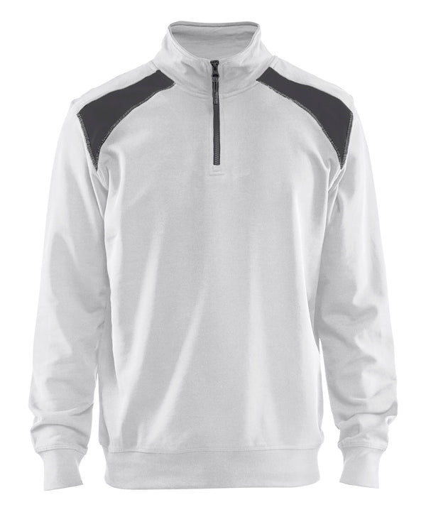 Blåkläder 3353 Sweatshirt half zip med tryk eller logo – arbejdstøj og firmatøj