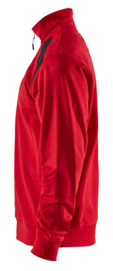 Blåkläder 3353 Sweatshirt half zip nærbillede med logo