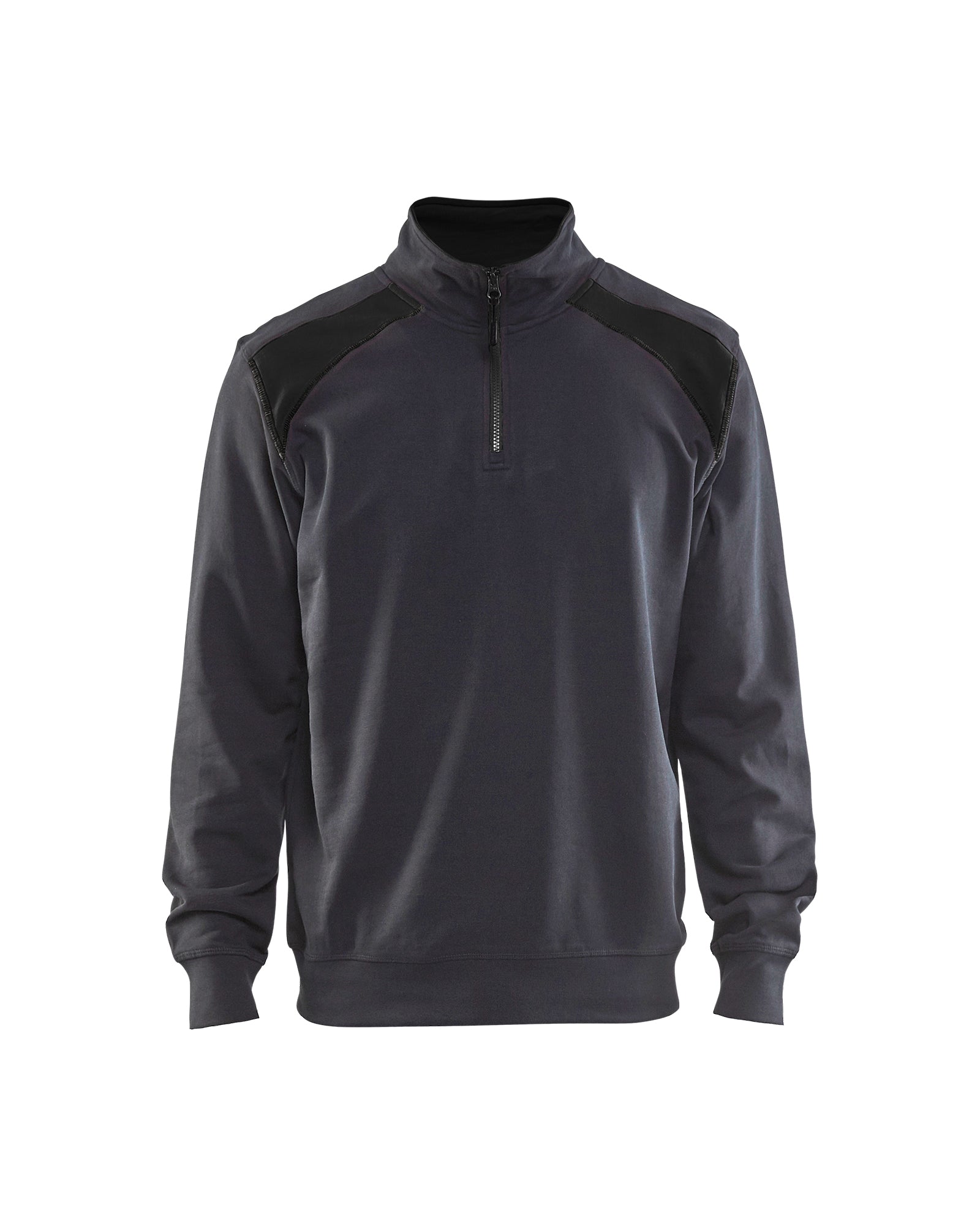 Blåkläder 3353 Sweatshirt half zip, Mellemgrå/Sort