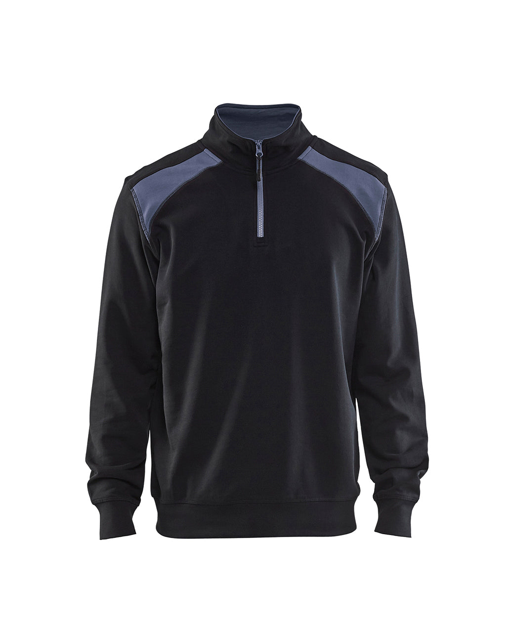 Blåkläder 3353 Sweatshirt half zip, Sort/Grå
