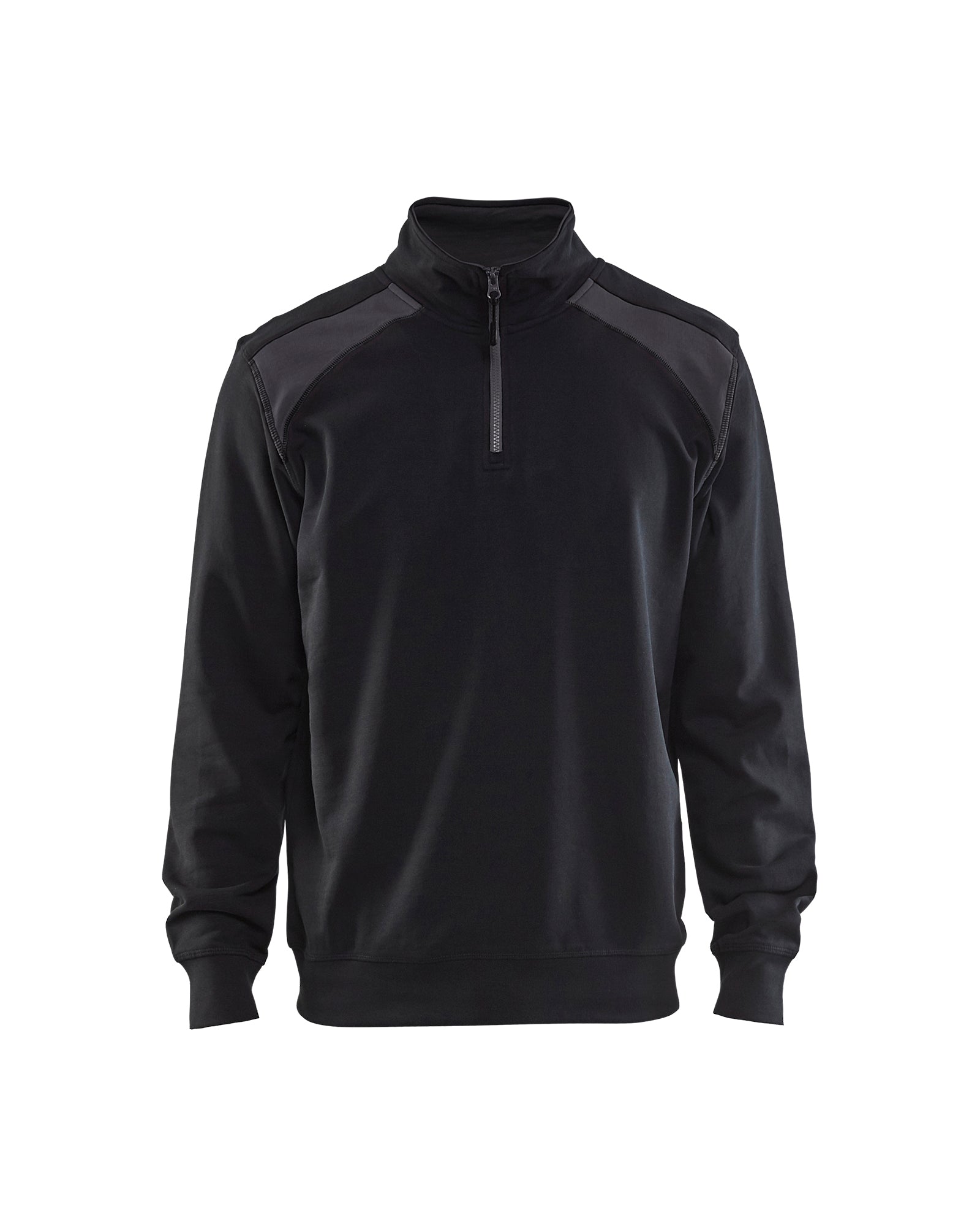 Blåkläder 3353 Sweatshirt half zip, Sort/Mørk Grå
