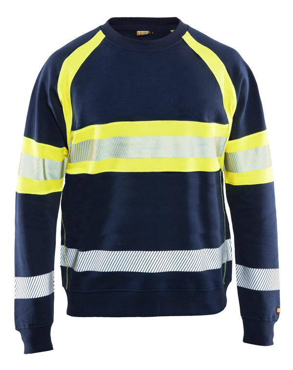 Blåkläder 3359 High Vis Sweatshirt med tryk eller logo – arbejdstøj og firmatøj