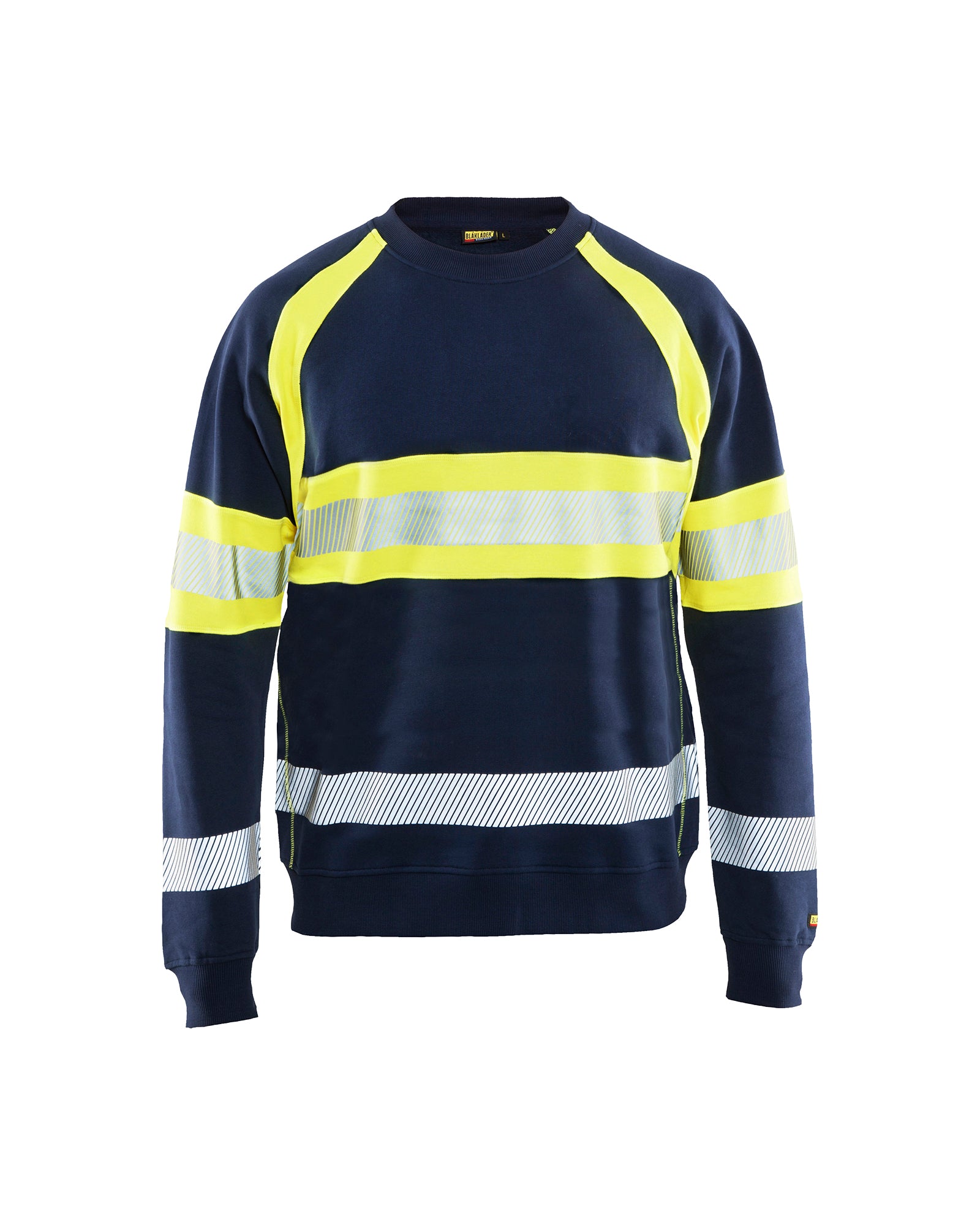 Blåkläder 3359 High Vis Sweatshirt, Marineblå/High Vis Gul