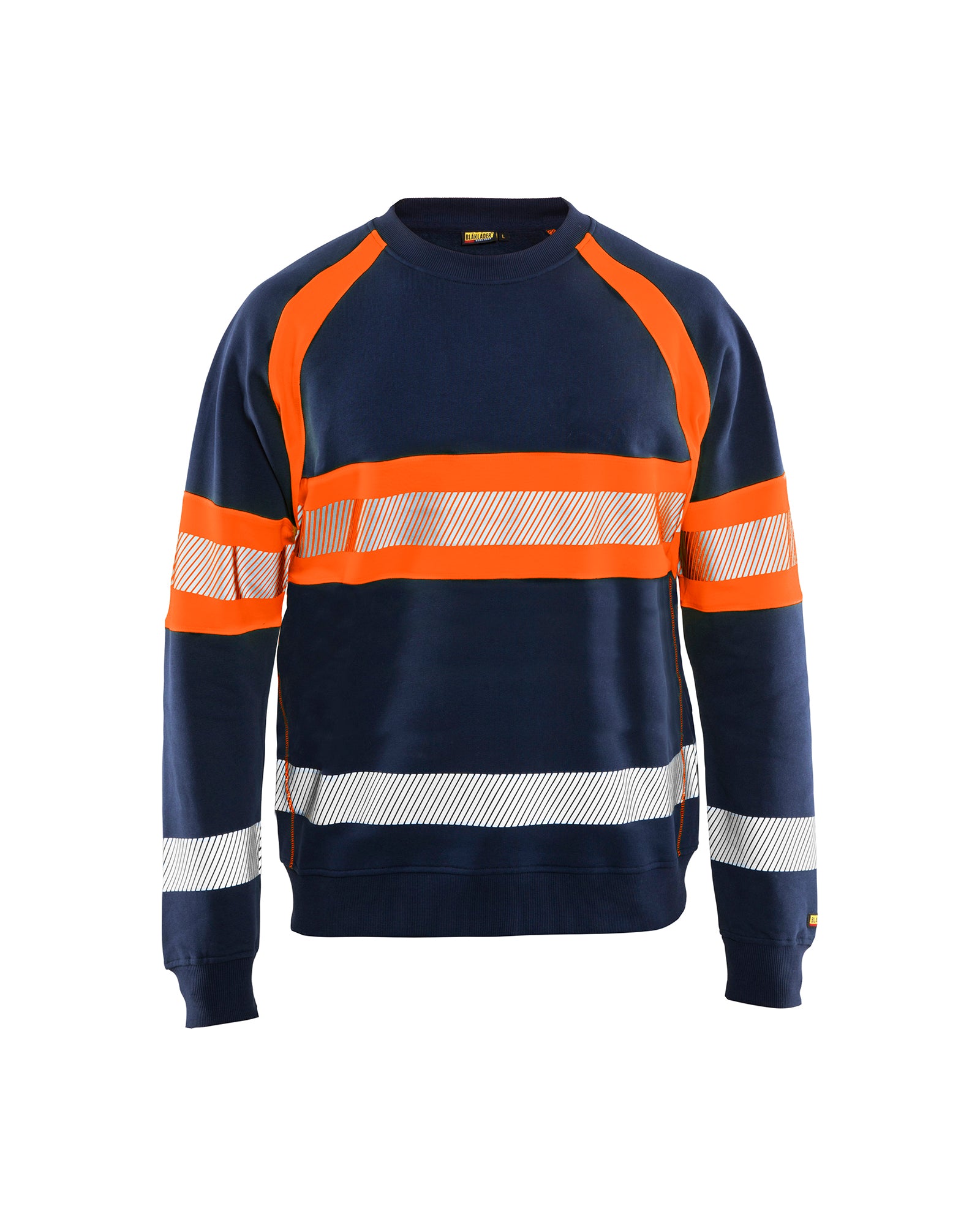 Blåkläder 3359 High Vis Sweatshirt, Marineblå/High Vis Orange