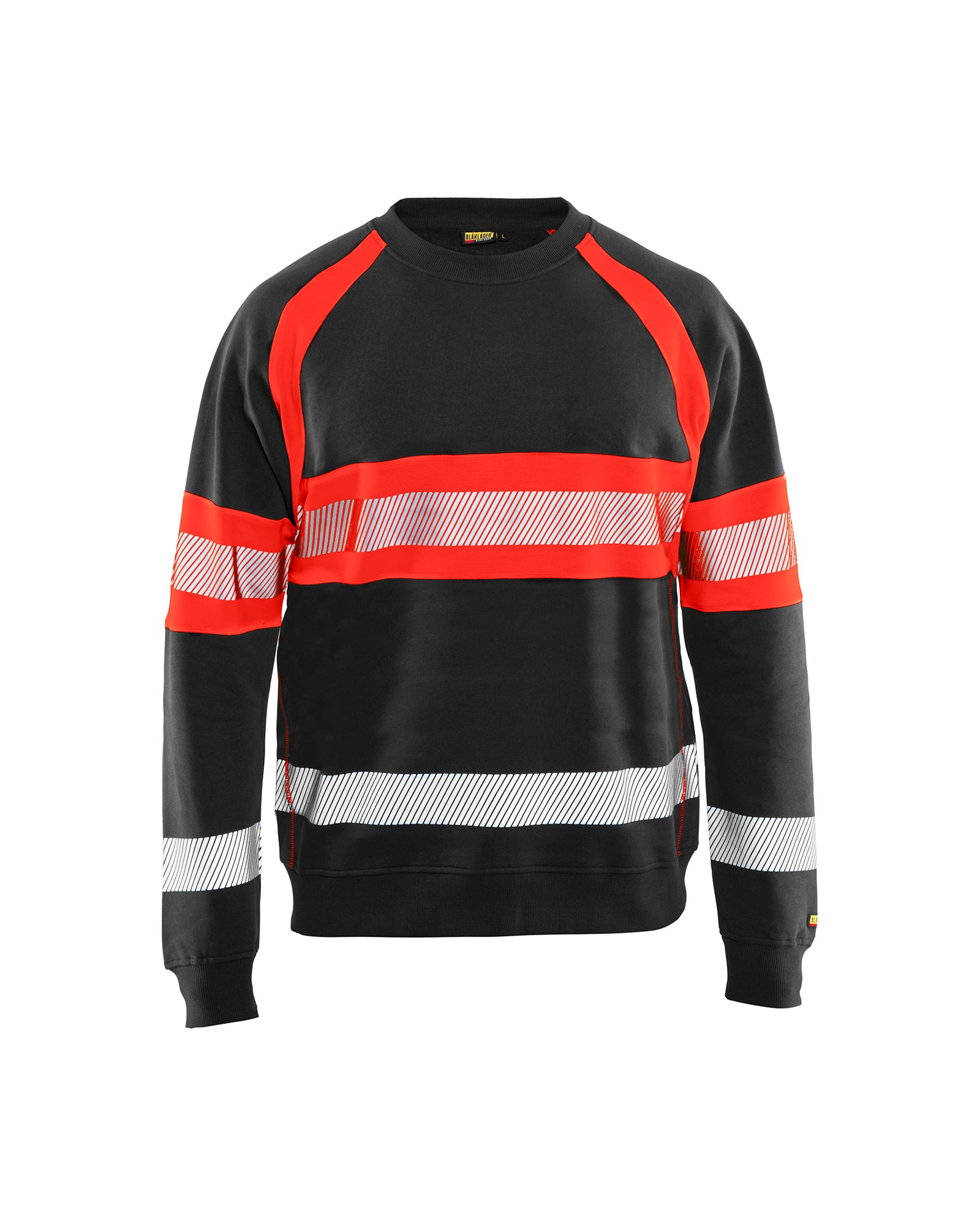 Blåkläder 3359 High Vis Sweatshirt, Sort/High Vis Rød