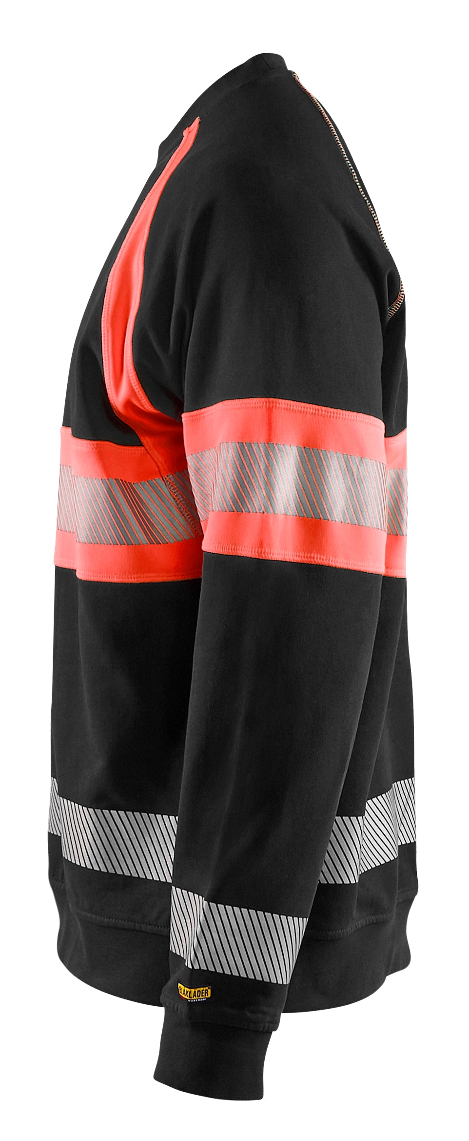 Blåkläder 3359 High Vis Sweatshirt detalje med tryk